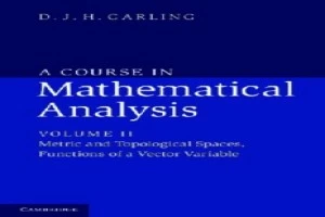 غلاف كتاب A Course in Mathematical Analysis: Volume 2, Metric and Topological Spaces, Functions of a Vector Variable بقلم أحد اخصائيين الفلك غلاف كتاب A Course in Mathematical Analysis: Volume 2, Metric and Topological Spaces, Functions of a Vector Variable بقلم أحد اخصائيين الفلك